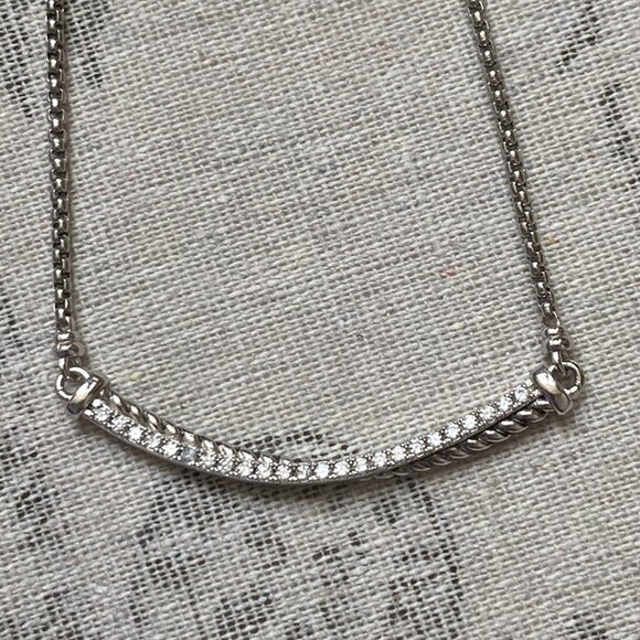 David Yurman Silver And Diamond Necklace - Picture 2 of 7